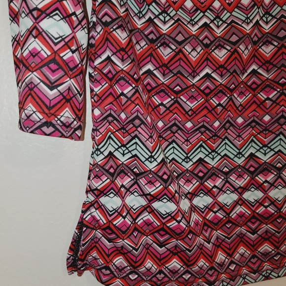 Uniti Casual Women's Stretch 3/4 Sleeve Multi Color Top 140 - Picture 3 of 7